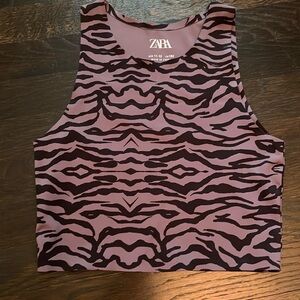 Girls zebra print zara tank size 11-12